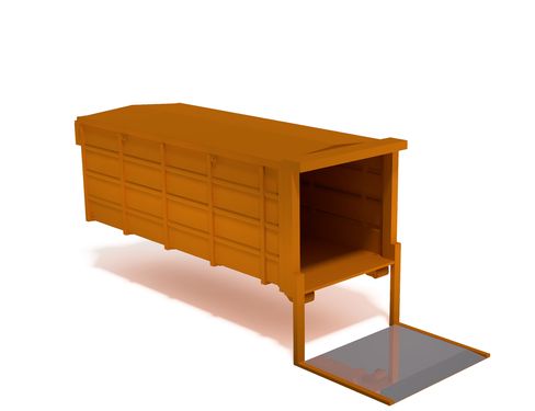 Abrollcontainer mit Vertikal-Lift